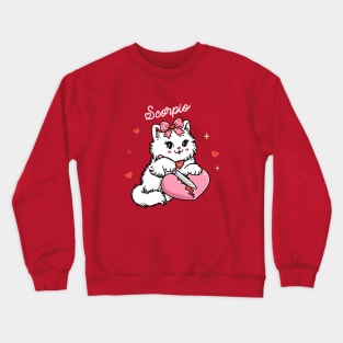 Scorpio Sassy Valentines Kitty Crewneck Sweatshirt